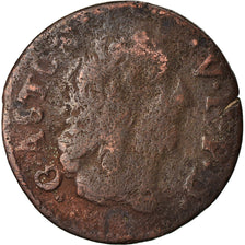 Moneta, Francja, DOMBES, Gaston d'Orléans, Denier Tournois, 1651, Trévoux
