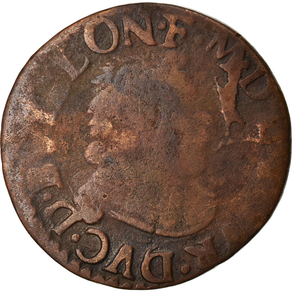 Moeda, França, Ardennes, Fréd-Maurice de La Tour, Double Tournois, 1642