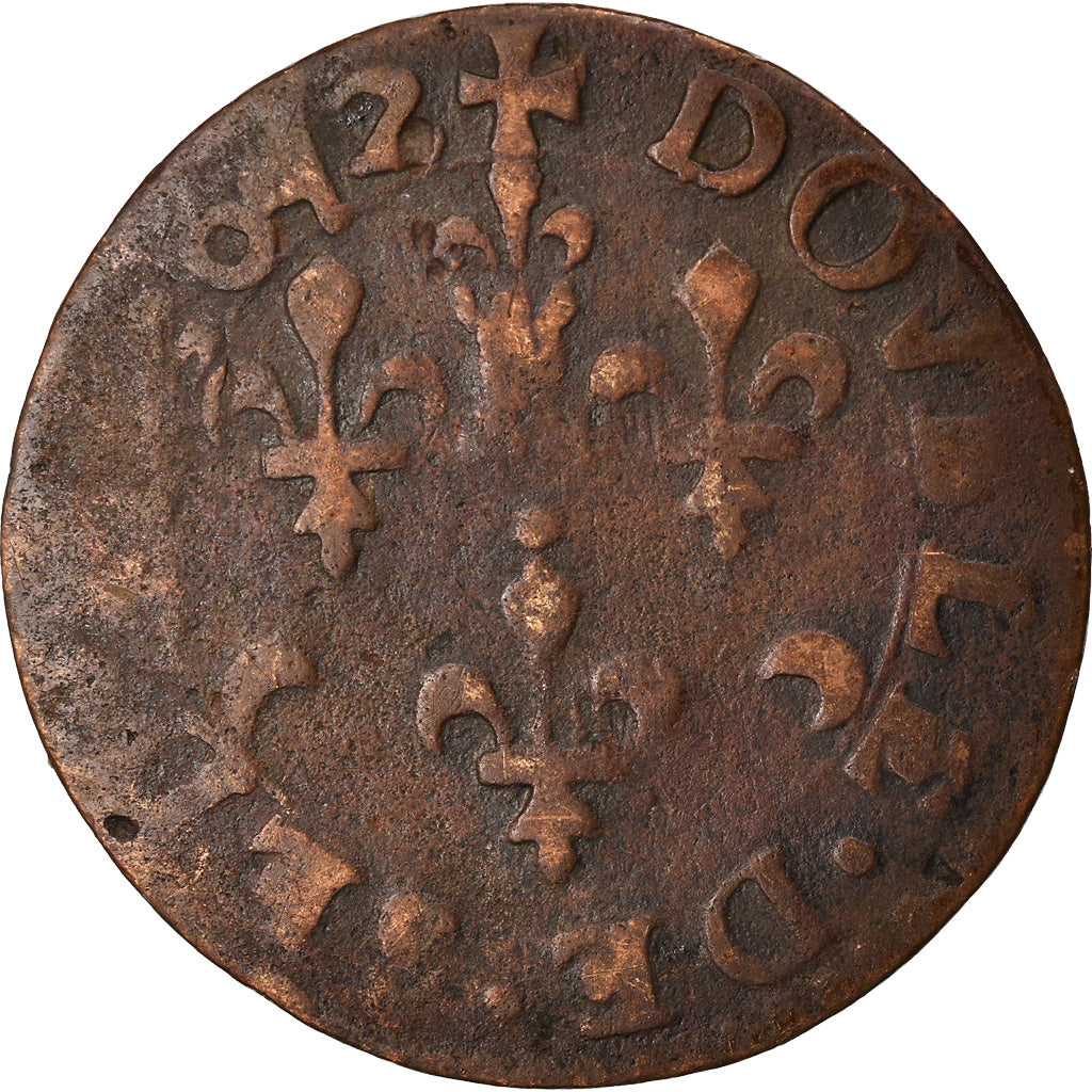Moeda, França, Ardennes, Fréd-Maurice de La Tour, Double Tournois, 1642