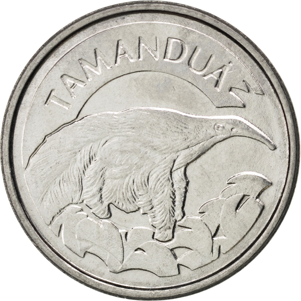 Moneda, Brasil, 10 Cruzeiros Reais, 1993, SC, Acero inoxidable, KM:628