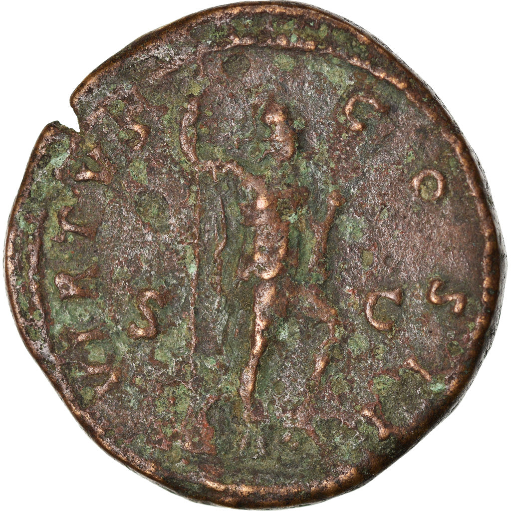 Moneda, Marcus Aurelius, Sestercio, 159, Rome, BC+, Bronce, RIC:1252