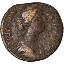 Moneta, Diva Faustina II, Sestertius, 175-176, Rome, F(12-15), Bronze, RIC:1693