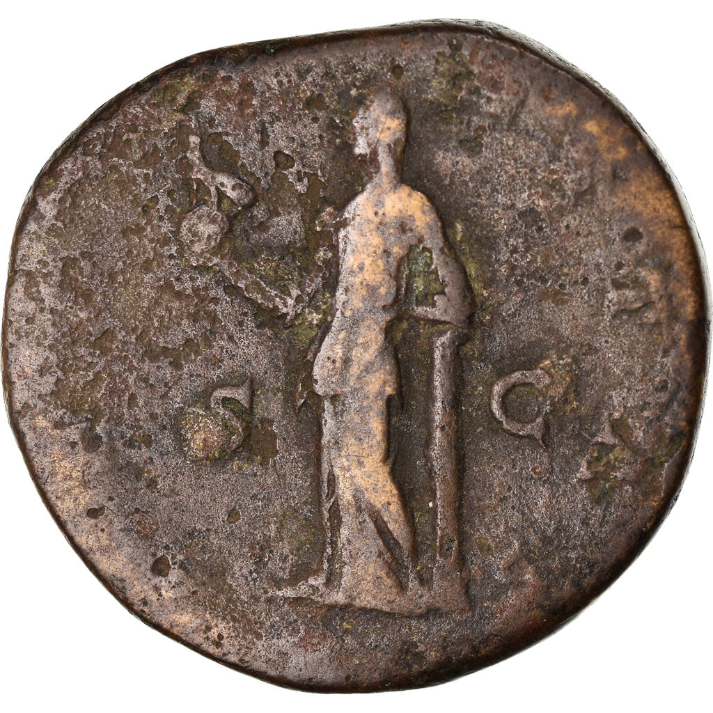 Coin, Diva Faustina II, Sestertius, 175-176, Rome, F(12-15), Bronze, RIC:1693