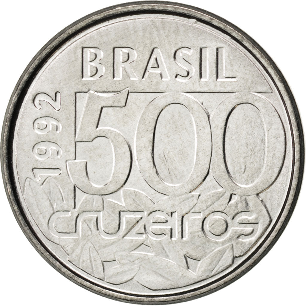 Monnaie, Brésil, 500 Cruzeiros, 1992, SPL, Stainless Steel, KM:624