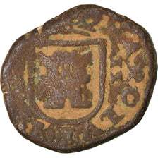 Moneda, España, Charles II, 2 Maravedis, 1686, BC+, Cobre