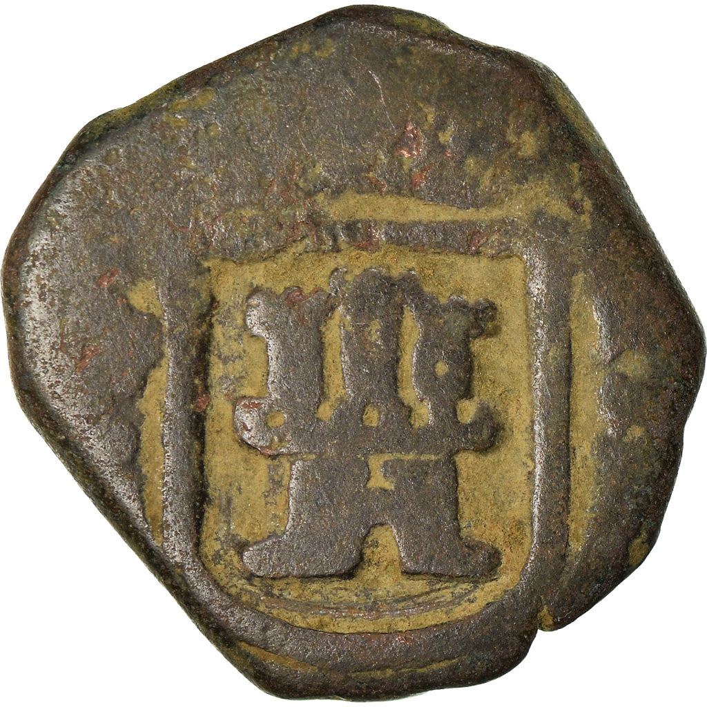 Moeda, Espanha, Charles II, 2 Maravedis, 1696, Coruna, VF(20-25), Cobre