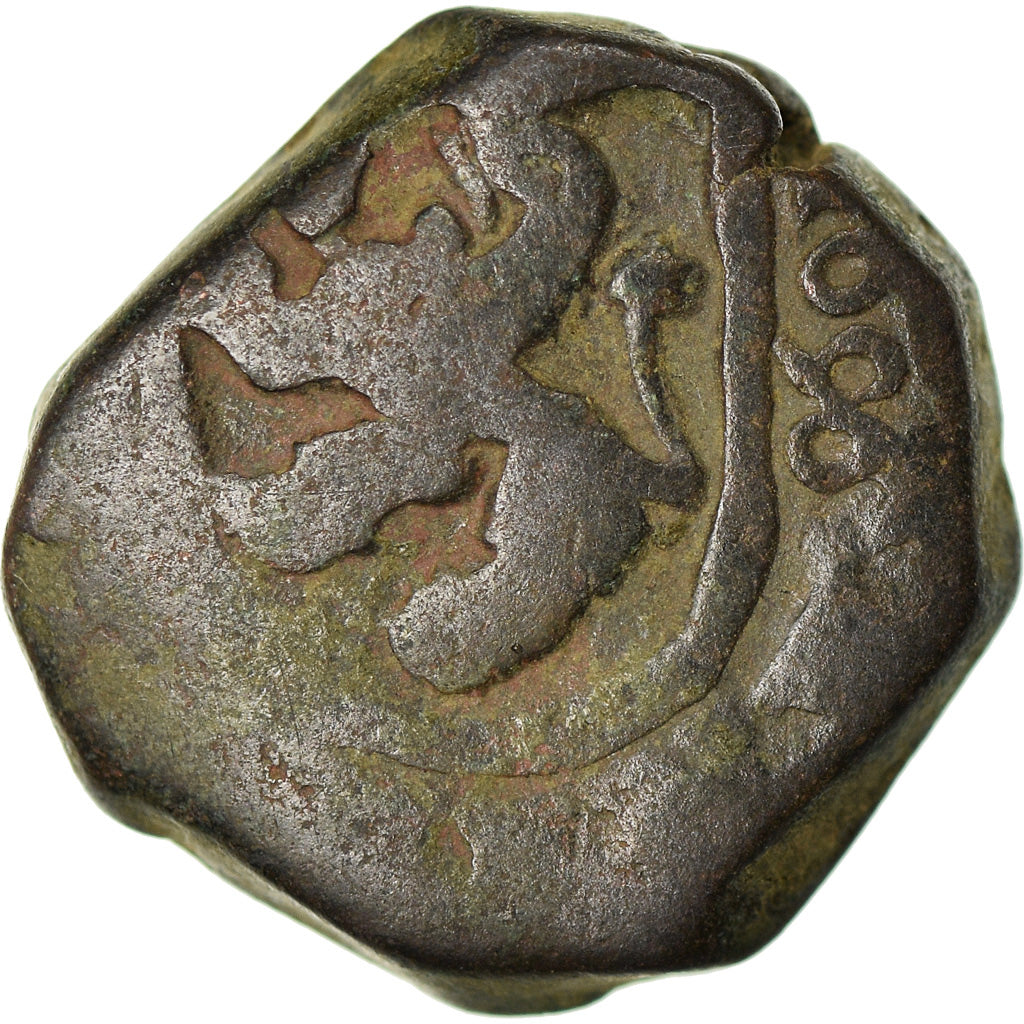 Moeda, Espanha, Charles II, 2 Maravedis, 1696, Coruna, VF(20-25), Cobre