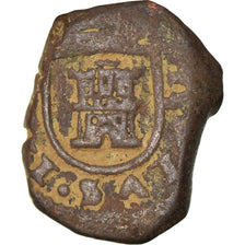 Münze, Spanien, Charles II, 2 Maravedis, 1681, SGE+, Kupfer