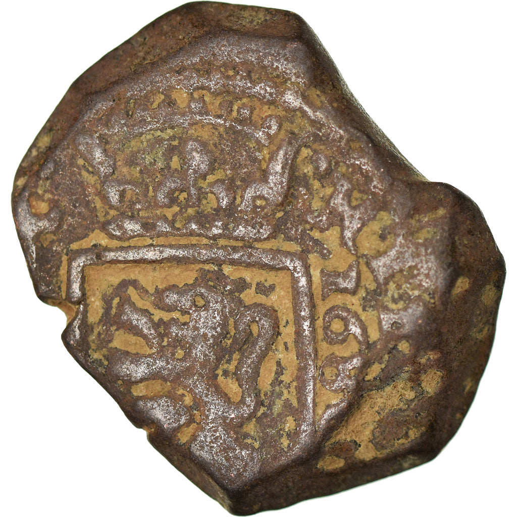 Coin, Spain, Charles II, 2 Maravedis, 1681, F(12-15), Copper