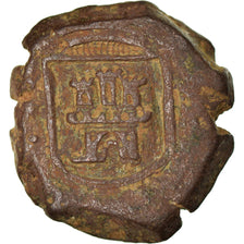 Coin, Spain, Charles II, 2 Maravedis, 1683, Coruna, VF(20-25), Bronze, KM:5.2