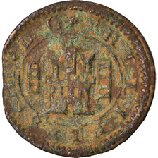 Moneda, España, Philip III, 4 maravedis, 1618, Segovia, BC+, Bronce, KM:6.5