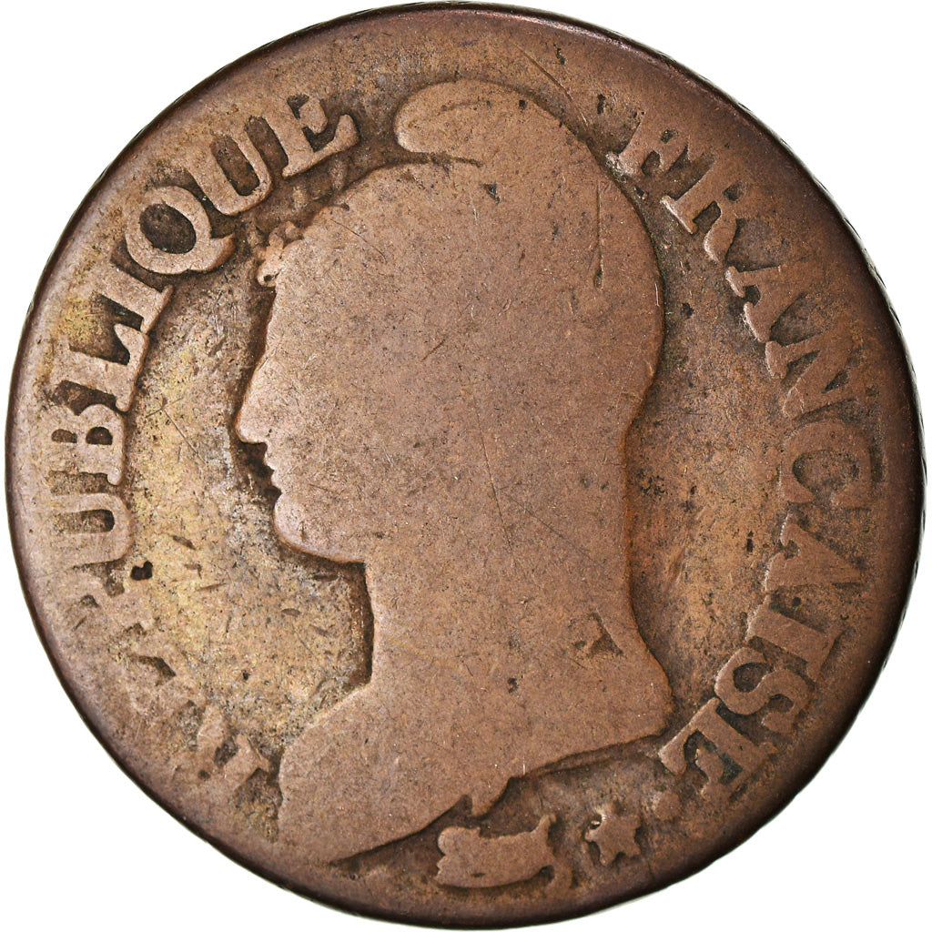 Münze, Frankreich, Dupré, 5 Centimes, AN 8, Lille, SGE, Bronze, KM:640.11