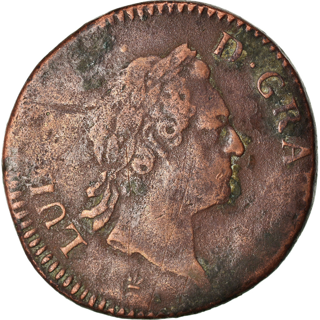 Münze, Frankreich, Louis XV, Sol à la vieille tête, Sol, 1774, Limoges, S+