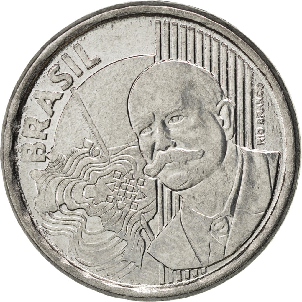 BRAZIL, 50 Centavos, 2009, KM #651a, MS(63), Stainless Steel, 23, 7.90