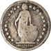 Coin, Switzerland, 1/2 Franc, 1882, Bern, F(12-15), Silver, KM:23