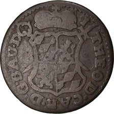 Moneta, LIEGE, John Theodore, Liard, 1750, Liege, MB+, Rame, KM:155