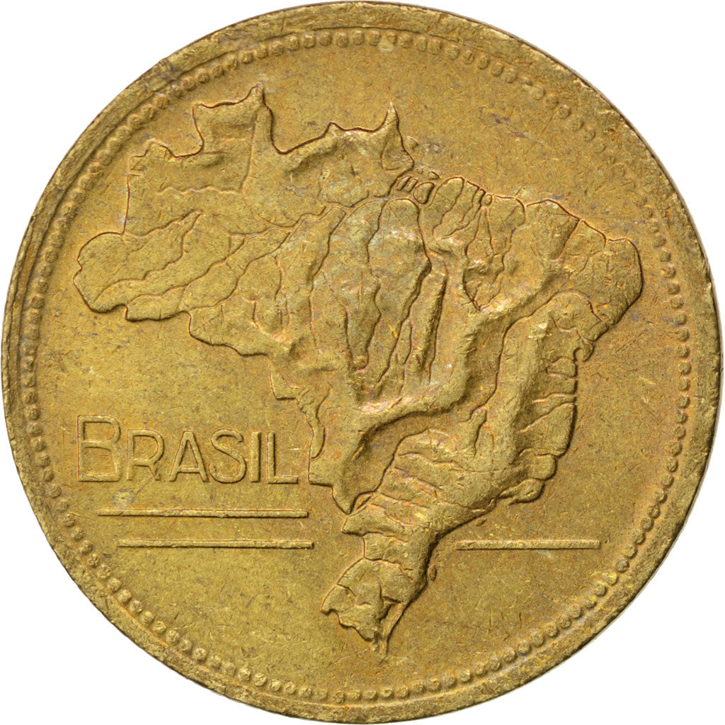 BRAZIL, 2 Cruzeiros, 1954, KM #559, EF(40-45), Aluminum-Bronze, 25, 8.12