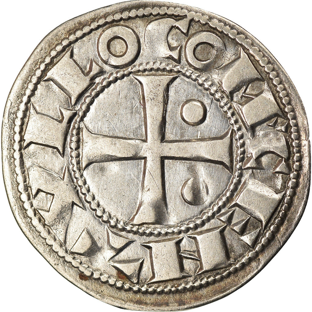 Coin, France, Béarn, Les Centulles, Denarius, Morlaas, AU(50-53), Silver