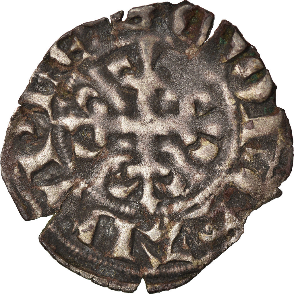 Coin, France, Charles IV, Double Parisis, 1326, VF(30-35), Billon, Duplessy:244c