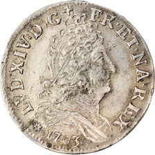 Munten, Frankrijk, Louis XIV, 11 Sols aux couronnes de Strasbourg, 10 Sols-1/8