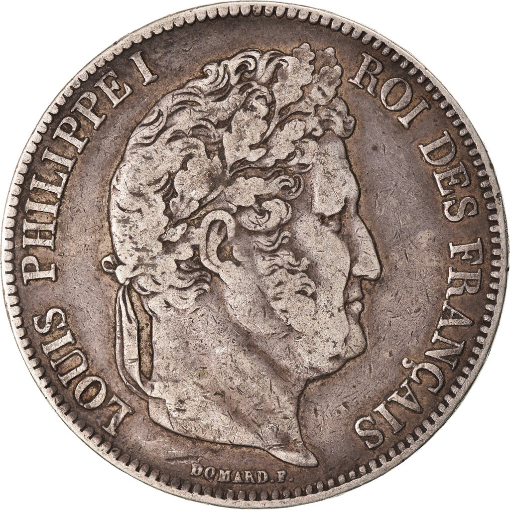Coin, France, Louis-Philippe, 5 Francs, 1835, Lille, EF(40-45), Silver