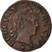Monnaie, France, Louis XV, Liard à la vieille tête, Liard, 1773, Reims, TB+