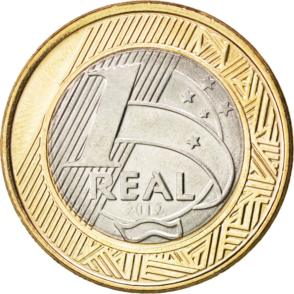 Brasile, Real, 2012, SPL, Bi-metallico, KM:679