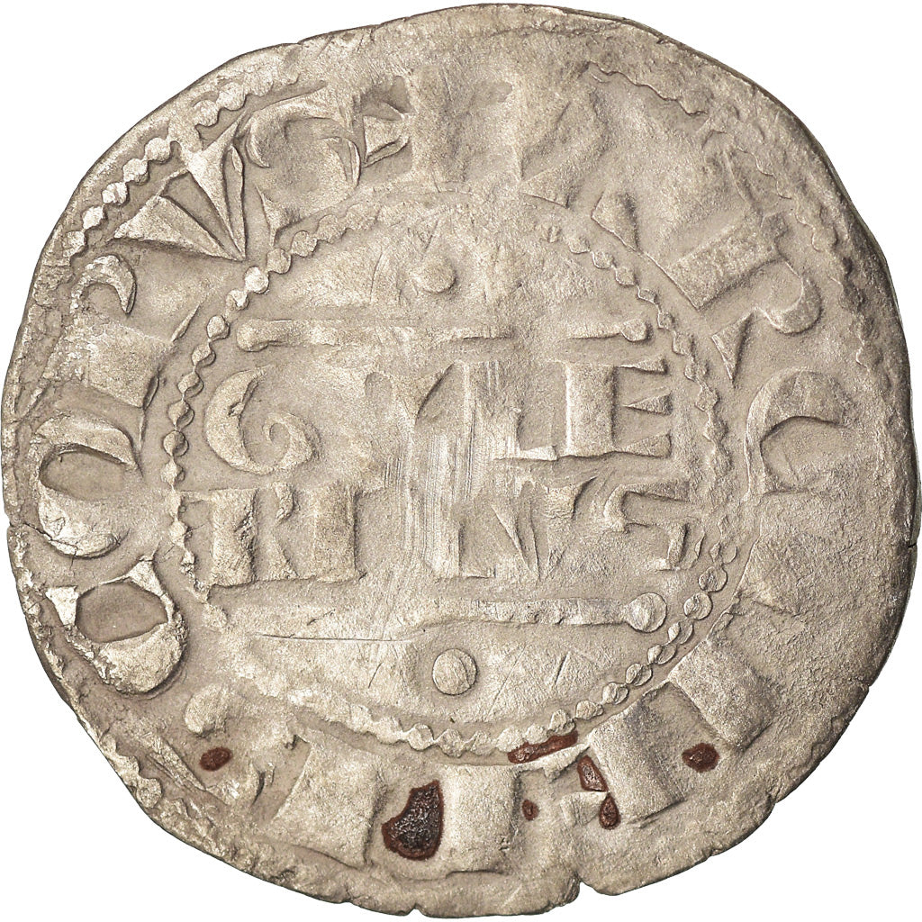 Moneta, Francia, Champagne, Guillaume I, Denarius, 1176-1202, Reims, BB