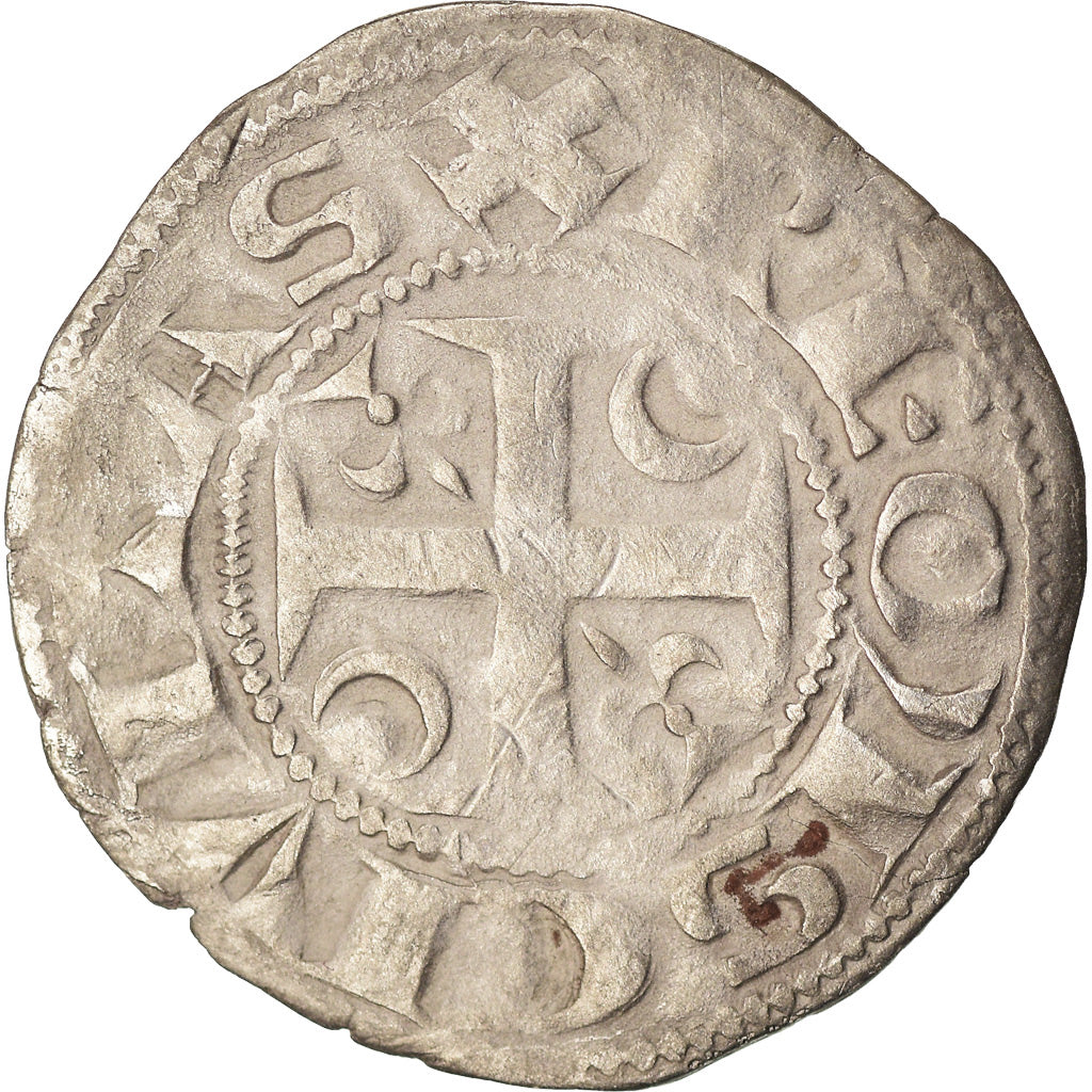 Moneta, Francia, Champagne, Guillaume I, Denarius, 1176-1202, Reims, BB