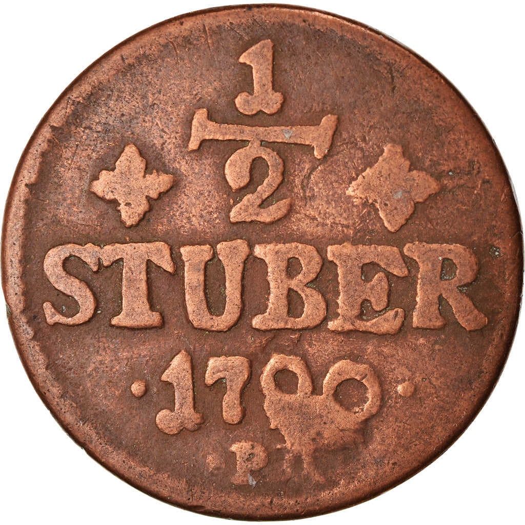 Coin, German States, JULICH-BERG, Karl Theodor, 1/2 Stüber, 1790, VF(30-35)