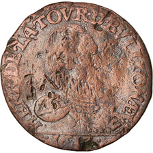 Monnaie, France, Ardennes, Henri de la Tour d'Auvergne, Liard, 1613, Sedan, TB