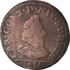 Moneda, ESTADOS FRANCESES, NEVERS & RETHEL, Charles de Gonzague, 2 Liard, 1611