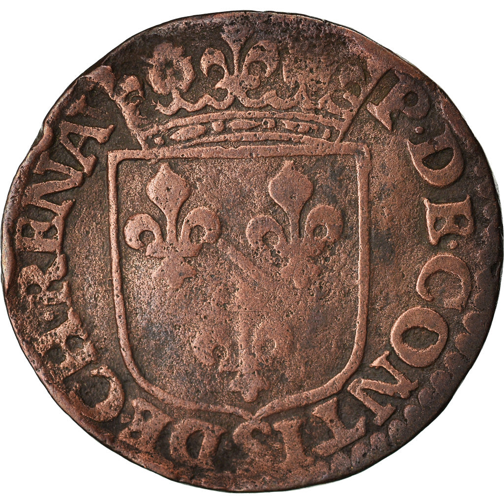 Moneda, ESTADOS FRANCESES, CHATEAU-RENAUD, François de Bourbon, Liard, 1614