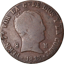 Coin, Spain, Ferdinand VII, 8 Maravedis, 1823, Jubia, VF(20-25), Copper