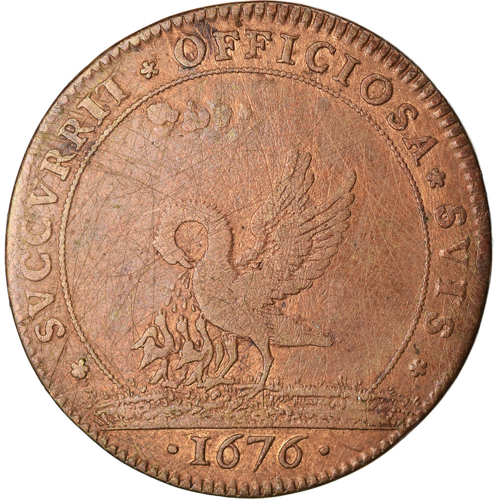 Francja, Token, Etats de Bourgogne, 1676, VF(30-35), Miedź, Feuardent:9811
