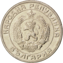 BULGARIA, 50 Stotinki, 1959, KM #56, AU(55-58), Copper-Nickel, 23, 4.01