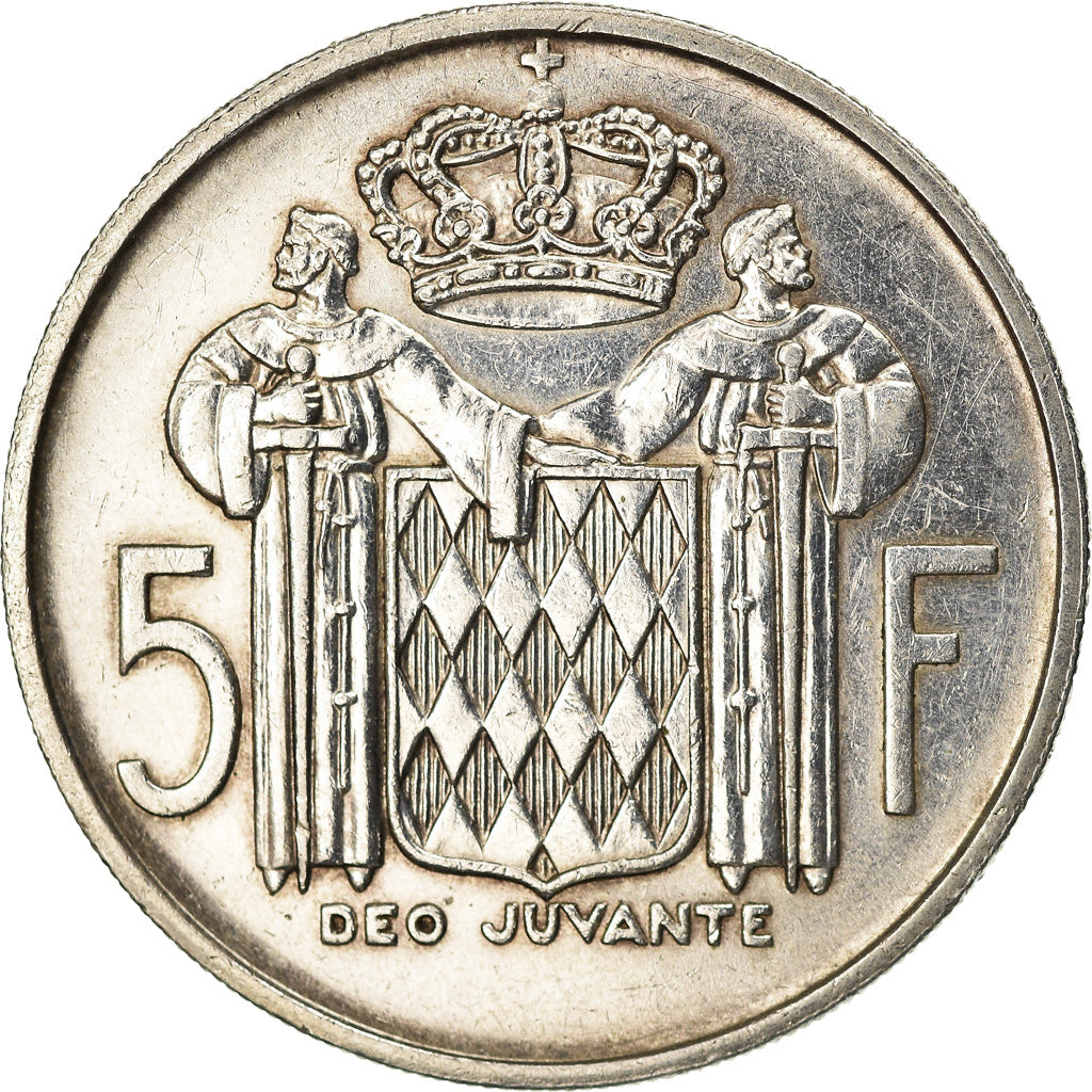 Coin, Monaco, Rainier III, 5 Francs, 1960, AU(50-53), Silver, KM:141