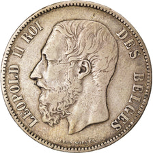 Coin, Belgium, Leopold II, 5 Francs, 5 Frank, 1873, EF(40-45), Silver, KM:24