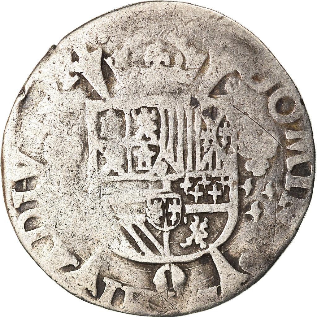 Coin, Spanish Netherlands, BRABANT, Philippe II, 1/5 Ecu, VF(20-25), Silver