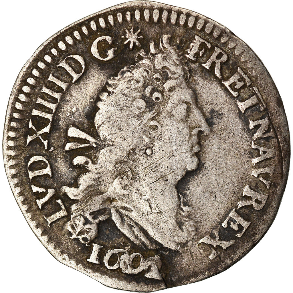 Moneda, Francia, Louis XIV, 4 Sols aux 2 L, 1692, Paris, BC+, Plata, Gadoury:106