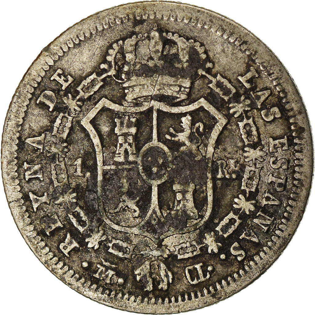 Coin, Spain, Isabel II, Real, Croat, 1838, Madrid, VF(20-25), Silver, KM:518.1