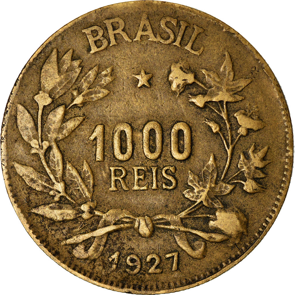 Monnaie, Brésil, 1000 Reis, 1927, TTB, Aluminum-Bronze, KM:525