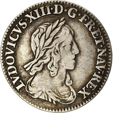 Moneta, Francia, Louis XIII, 1/12 Ecu, 1643, Paris, 2ème poinçon de Warin