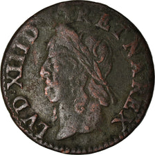 Coin, France, Louis XIII, Double tournois de Warin, tête à gauche, Double
