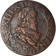 Monnaie, France, Louis XIII, Double Tournois, 1634, Tours, TB+, Cuivre, CGKL:440