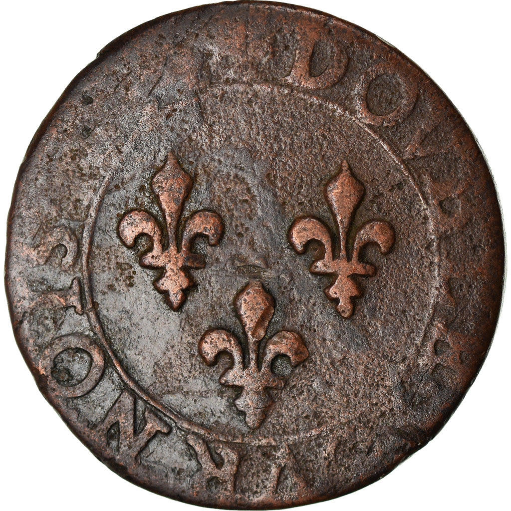 Monnaie, France, Louis XIII, Double Tournois, 1634, Tours, TB+, Cuivre, CGKL:440
