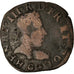 Moneta, Francia, Henri III, Double Tournois, 1587, Poitiers, MB, Rame, CGKL:96