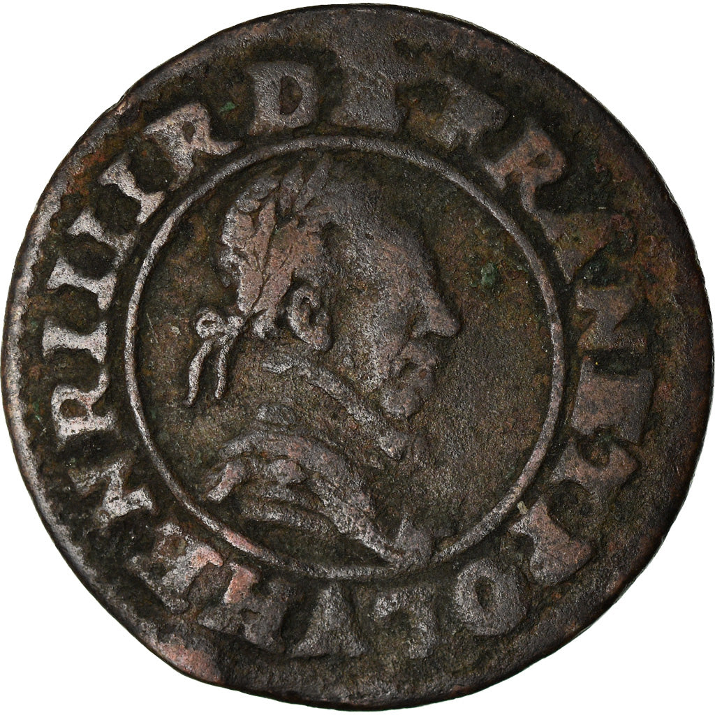 Münze, Frankreich, Henri III, Double Tournois, Paris, S, Kupfer, CGKL:86