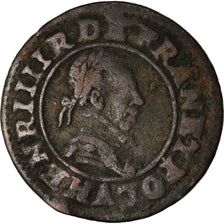 Münze, Frankreich, Henri III, Double Tournois, Paris, S, Kupfer, CGKL:86