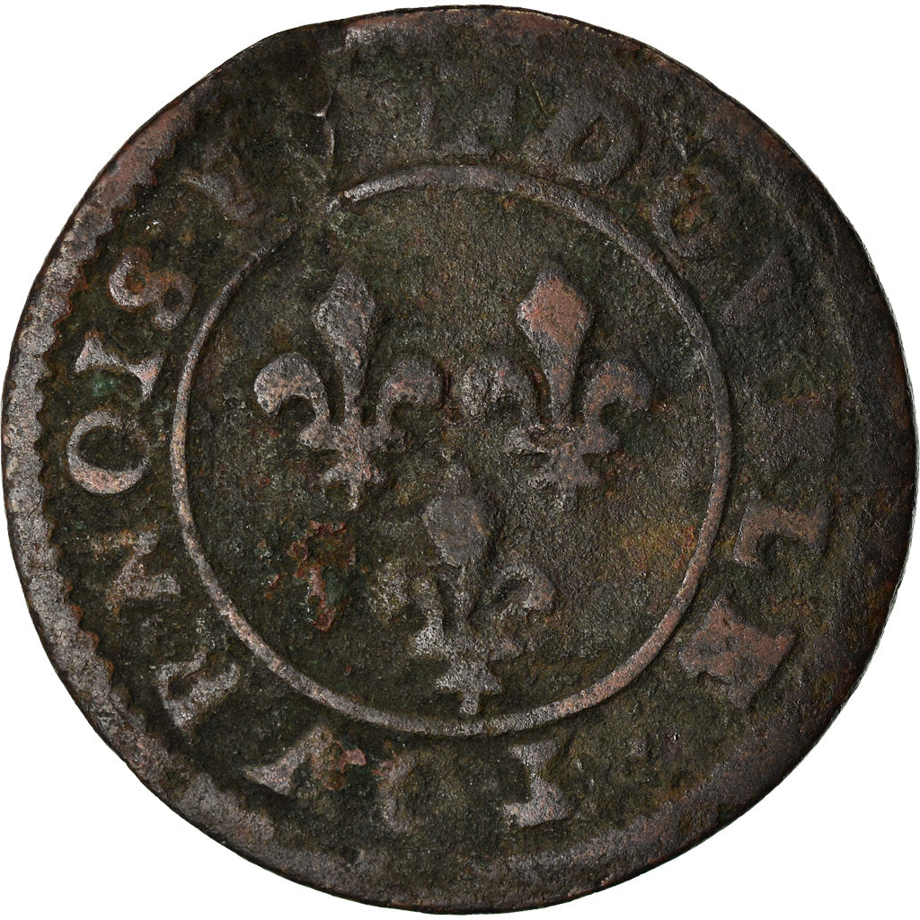 Münze, Frankreich, Henri III, Double Tournois, Paris, S, Kupfer, CGKL:86